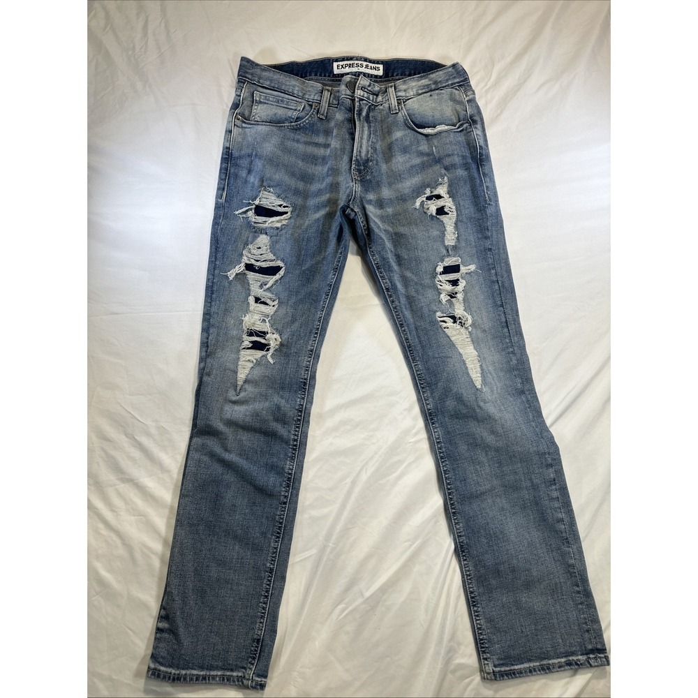 Vintage Y2K Express Jeans‎ Mens 31x30 Blue Rocco Fit Low Rise